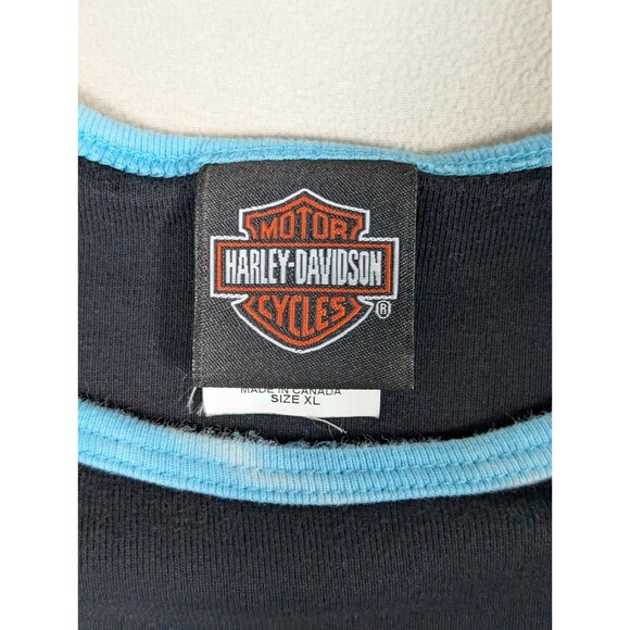 Vtg Harley Davidson T Shirt 3/4 Sleeve Womens XL Ocala FL 2006 Tie Dye Sleeves - Picture 4 of 12